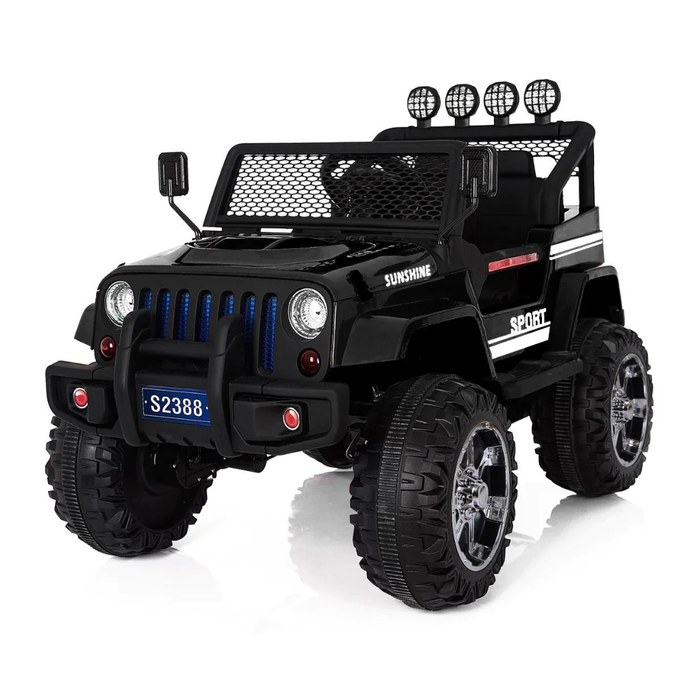 24 volts Jeep luxeRsx 600 watt voiture enfant 4 places electrique noir