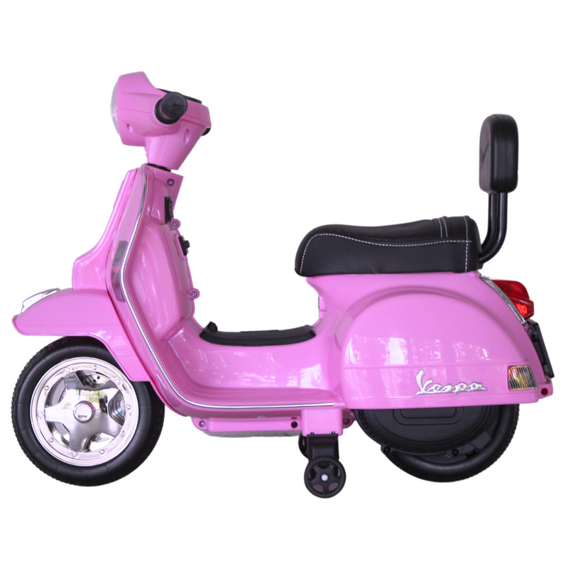 Scooter électrique pour enfant sous licence Vespa GTS 6 V avec petites  roulettes