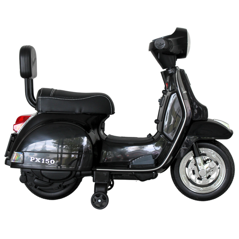 Vespa Primavera 12V - Scooter électrique pour enfant - Blanc - VESPA -  Batterie 12V - Siège en cuir artificiel